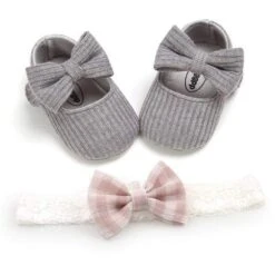 Proactive Baby's Baby Shoes & Matching Hair Band For Girl Baby Age 0-18 Months -Baby Products Store 0 18m baby girl winter first walkers h1 0 6 months proactive baby 32022453616793