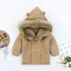 Pudcoco™ Newborn/Infant Long Sleeve Winter Warm Coat With Fur Hoodie For Age 02-24M -Baby Products Store 2019 baby spring autumn clothing newborn infant baby boy girl long sleeve knit outfits warm winter coat 3d ears outerwear 02 24m khaki 18m proactive baby 36622739112178