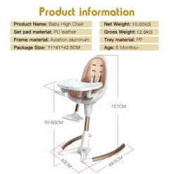 Hot-Mom™ Baby High Chair With Adjustable Seat Height -Baby Products Store 8960b29b c127 4e4f a6fb d07fe00f4c26
