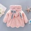 Infant/Babies Winter Warm Hooded Cute Rabbit Ears Plush Baby Jacket
