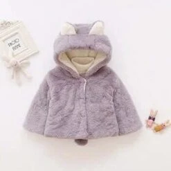 Infant/Babies Winter Warm Hooded Cute Rabbit Ears Plush Baby Jacket -Baby Products Store HoodedCute Rabbit Ears Plush BabyJacket4