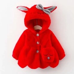 Infant/Babies Winter Warm Hooded Cute Rabbit Ears Plush Baby Jacket -Baby Products Store HoodedCute Rabbit Ears Plush BabyJacket5