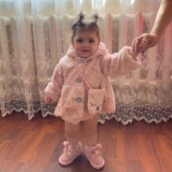 Infant/Babies Winter Warm Hooded Cute Rabbit Ears Plush Baby Jacket -Baby Products Store HoodedCute Rabbit Ears Plush BabyJacket9