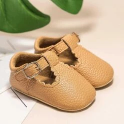 KIDSUN Newborn Baby Shoes With PU Leather Boy Girl Shoes - Toddler Rubber Sole Anti-slip First Walkers Infant -Baby Products Store KIDSUN NewbornBabyShoes With PU Leather4