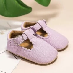 KIDSUN Newborn Baby Shoes With PU Leather Boy Girl Shoes - Toddler Rubber Sole Anti-slip First Walkers Infant -Baby Products Store KIDSUN NewbornBabyShoes With PU Leather7