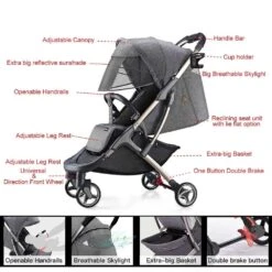 Hot Mom™ Light-Weight Baby Stroller I Baby Mini-Travel Stroller -Baby Products Store baby carriage stroller7