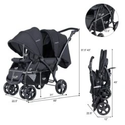 Baby Twin Baby Stroller For Two Babies -Baby Products Store baby joy double baby stroller foldable double seat tandem stroller with adjustable backrest proactive baby 36934204981490