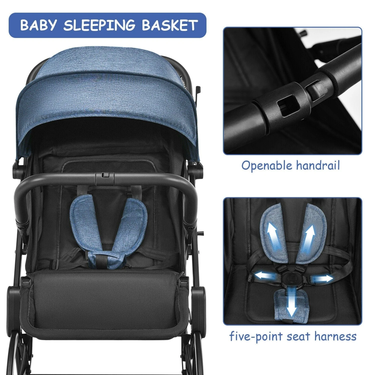 Baby-Joy Fly&Go™ Light-weight Baby Stroller I Perfect Travel Baby Pram Or Stroller 10 Baby-Joy Fly&Go™ Light-weight Baby Stroller I Perfect Travel Baby Pram Or Stroller - Image 10