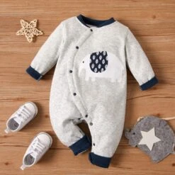 ProactiveBaby Baby Winter Warm Romper I Baby Animal Printed Winter Warm Jumpsuit -Baby Products Store baby romper for newborn baby boys spring autumn clothes baby warm animal elephant jumpsuit proactive baby 36674226422002