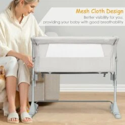 Babyjoy Baby Bedside Crib I Portable Bed Side Bassinet With Carrying Bag -Baby Products Store babyjoy baby bedside crib i portable bed side bassinet with carrying bag proactive baby 37028871799026