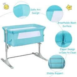 Babyjoy Baby Bedside Crib I Portable Bed Side Bassinet With Carrying Bag -Baby Products Store babyjoy baby bedside crib i portable bed side bassinet with carrying bag proactive baby 37028872290546