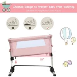 Babyjoy Baby Bedside Crib I Portable Bed Side Bassinet With Carrying Bag -Baby Products Store babyjoy baby bedside crib i portable bed side bassinet with carrying bag proactive baby 37028872945906