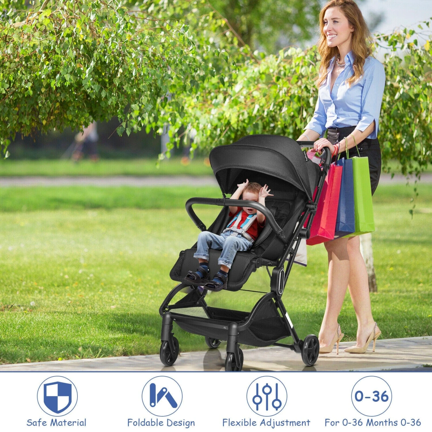 Baby-Joy Fly&Go™ Light-weight Baby Stroller I Perfect Travel Baby Pram Or Stroller 4 Baby-Joy Fly&Go™ Light-weight Baby Stroller I Perfect Travel Baby Pram Or Stroller - Image 4