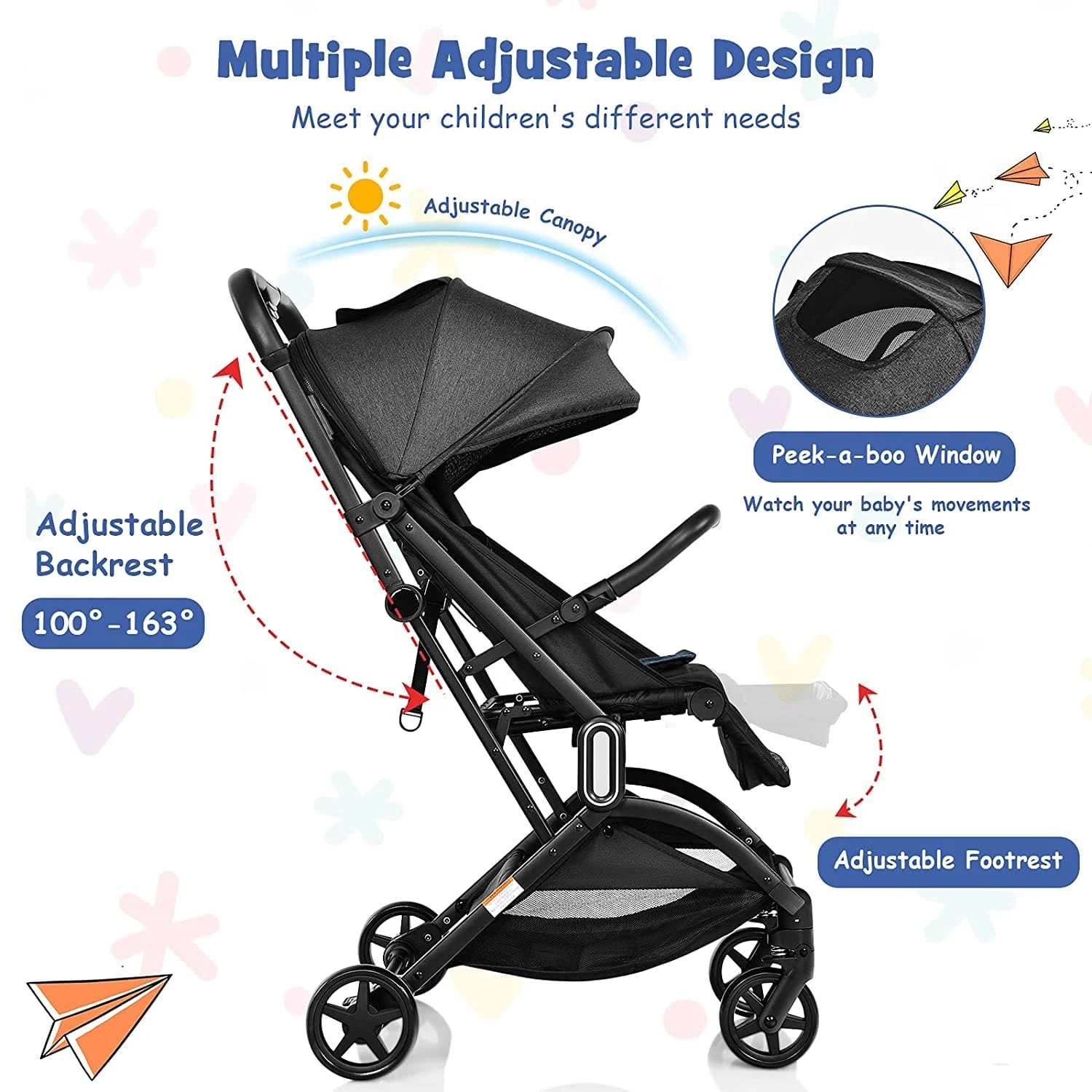 Baby-Joy Fly&Go™ Light-weight Baby Stroller I Perfect Travel Baby Pram Or Stroller 8 Baby-Joy Fly&Go™ Light-weight Baby Stroller I Perfect Travel Baby Pram Or Stroller - Image 8