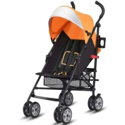 BabyJoy™ Lightweight Foldable Travel Baby Stroller -Baby Products Store babyjoy lightweight foldable travel baby stroller orange proactive baby 37052633874674