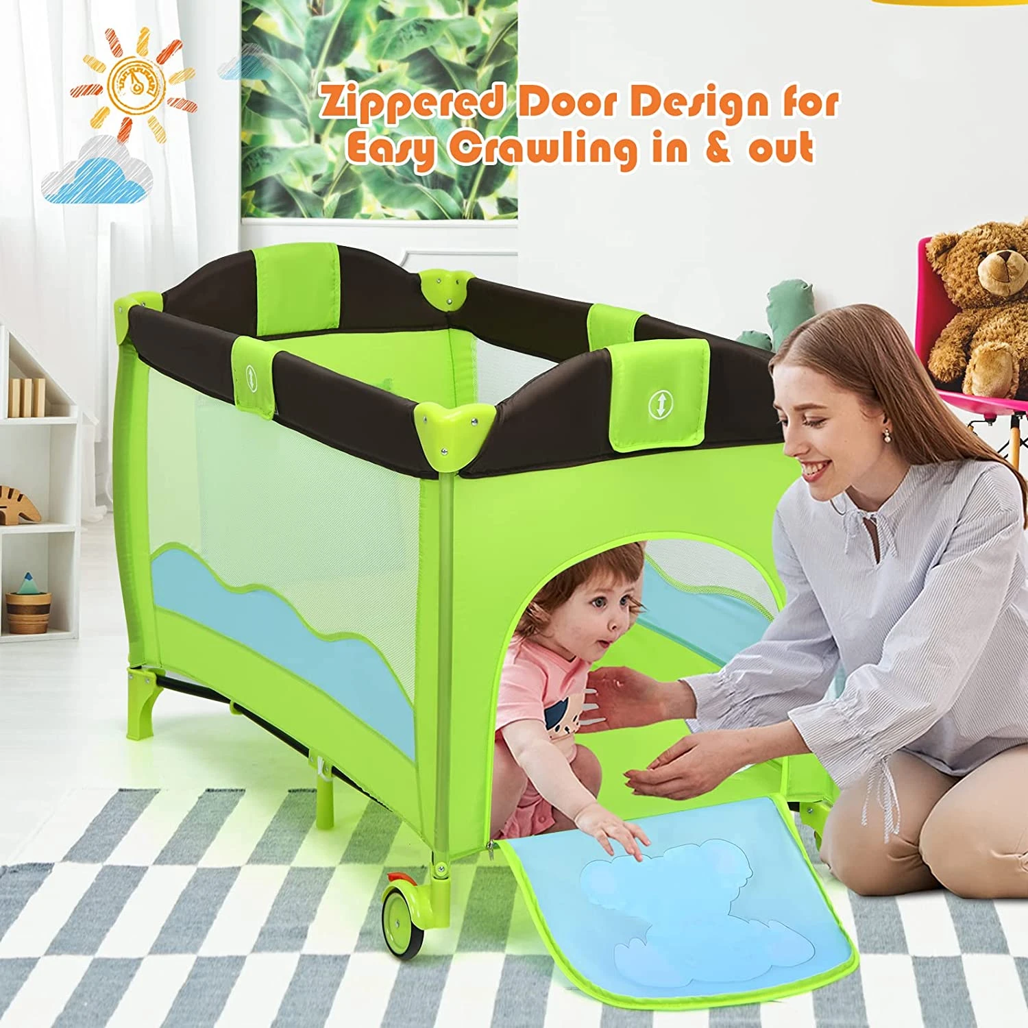 Babyjoy™ Portable Baby Crib/ Bassinet With Playard 19 Babyjoy™ Portable Baby Crib/ Bassinet With Playard - Image 19