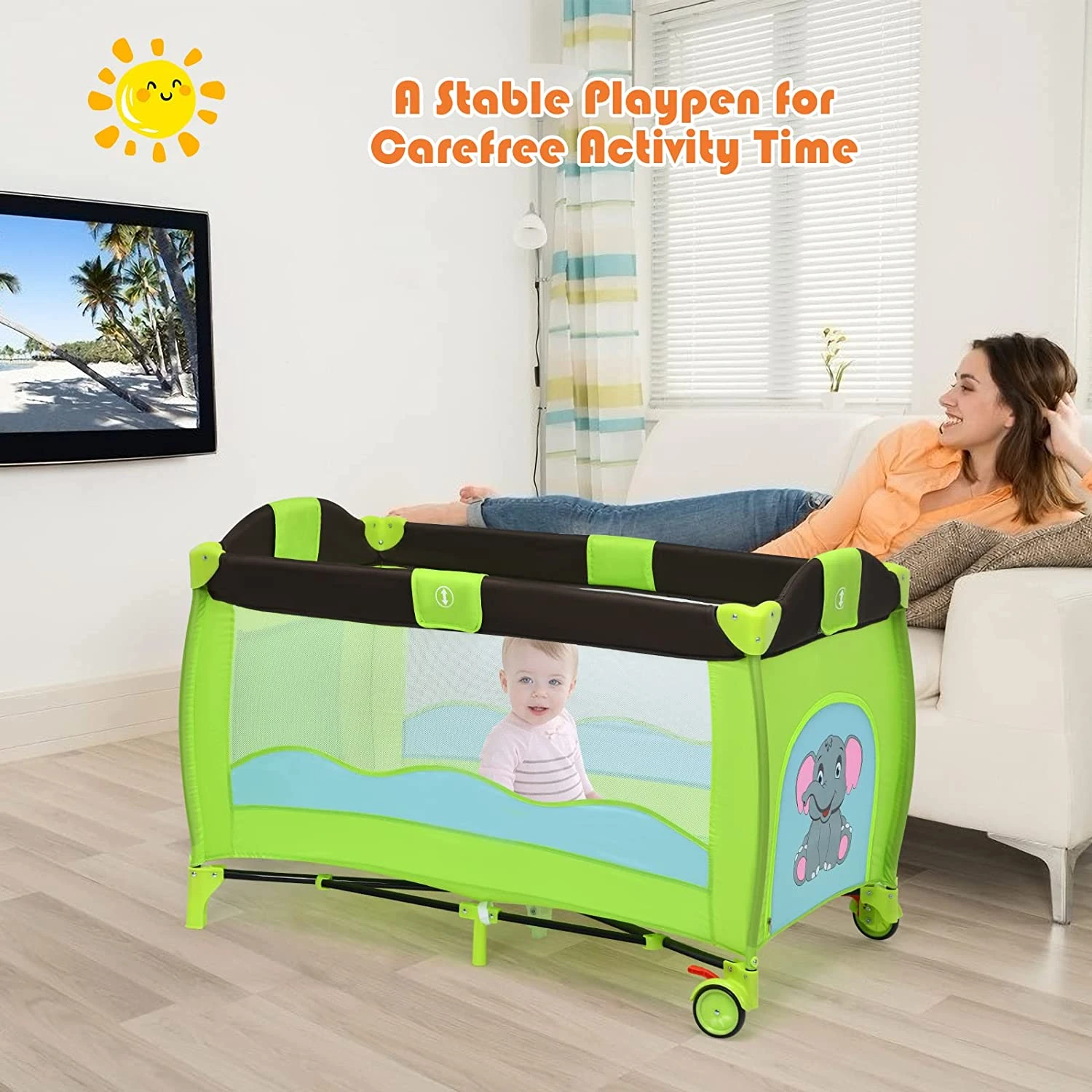 Babyjoy™ Portable Baby Crib/ Bassinet With Playard 20 Babyjoy™ Portable Baby Crib/ Bassinet With Playard - Image 20