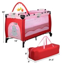 Babyjoy™ Portable Baby Crib/ Bassinet With Playard 25 Babyjoy™ Portable Baby Crib/ Bassinet With Playard -Baby Products Store babyjoy portable baby crib bassinet with playard proactive baby 37028575609074