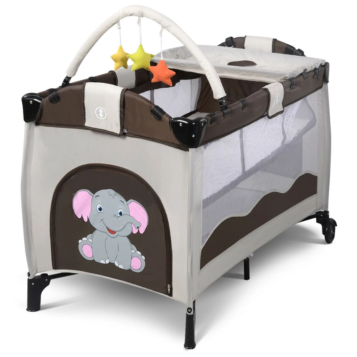 Babyjoy™ Portable Baby Crib/ Bassinet With Playard 11 Babyjoy™ Portable Baby Crib/ Bassinet With Playard - Image 11