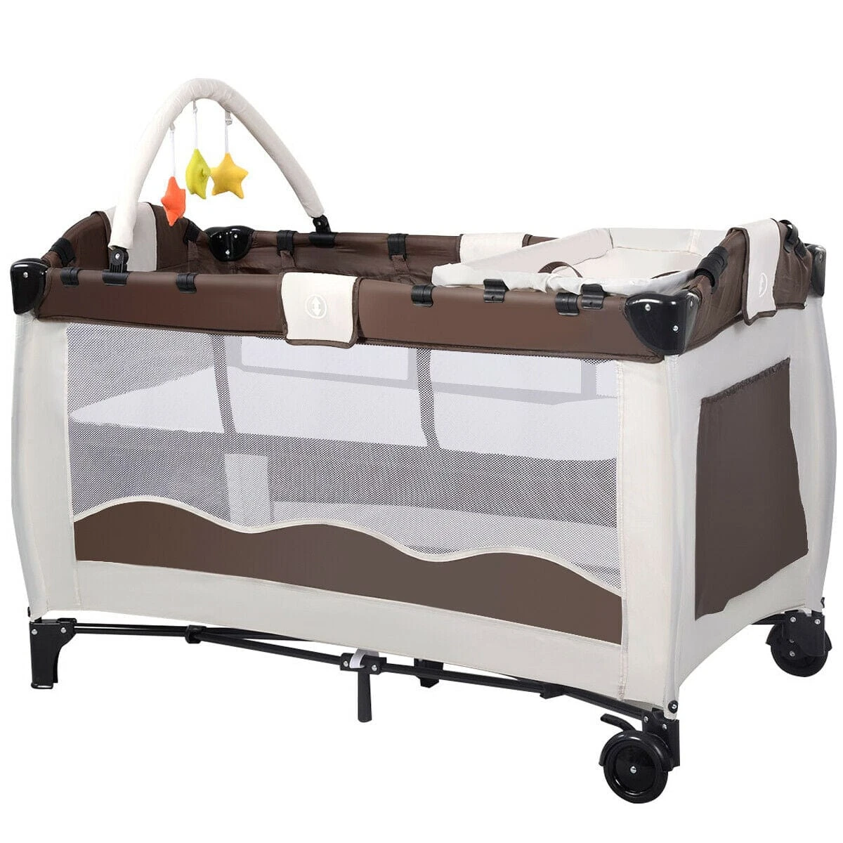 Babyjoy™ Portable Baby Crib/ Bassinet With Playard 14 Babyjoy™ Portable Baby Crib/ Bassinet With Playard - Image 14