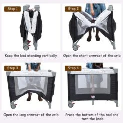 Babyjoy Portable Baby Crib With Diaper Changer -Baby Products Store babyjoy portable baby crib with diaper changer baby toddler proactive baby 37108037615858 1