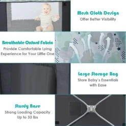 Babyjoy Portable Baby Crib With Diaper Changer -Baby Products Store babyjoy portable baby crib with diaper changer proactive baby 37028850893042