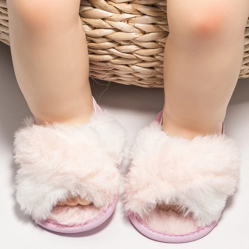 Baywell Adorable Baby Faux Fur Slides Sandals 14 Baywell Adorable Baby Faux Fur Slides Sandals - Image 14