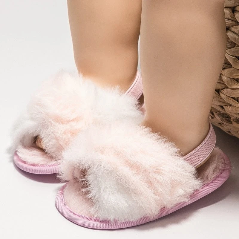 Baywell Adorable Baby Faux Fur Slides Sandals 17 Baywell Adorable Baby Faux Fur Slides Sandals - Image 17