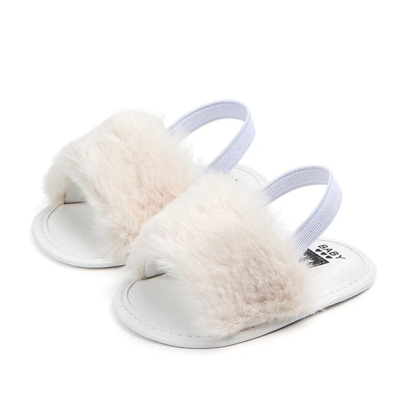 Baywell Adorable Baby Faux Fur Slides Sandals 7 Baywell Adorable Baby Faux Fur Slides Sandals - Image 7