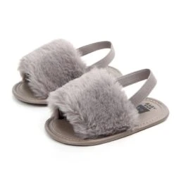 Baywell Baby Girls Faux Fur Slides Sandals -Baby Products Store baywell baby girls faux fur slides sandals 9h 0 6 months china baby footwear proactive baby 40078661779698