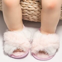 Baywell Baby Girls Faux Fur Slides Sandals -Baby Products Store baywell baby girls faux fur slides sandals baby footwear proactive baby 40078665711858