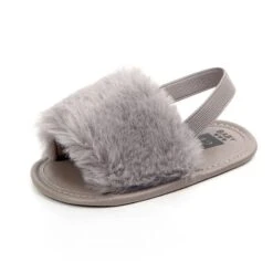 Baywell Baby Girls Faux Fur Slides Sandals -Baby Products Store baywell baby girls faux fur slides sandals baby footwear proactive baby 40078669578482