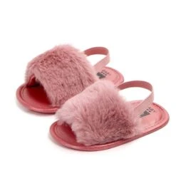 Baywell Baby Girls Faux Fur Slides Sandals -Baby Products Store baywell baby girls faux fur slides sandals baby footwear proactive baby 40078670528754