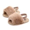 Baywell Cute Baby Girls Faux Fur Slides Sandals