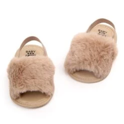 Baywell Cute Baby Girls Faux Fur Slides Sandals -Baby Products Store baywell cute baby girls faux fur slides sandals baby footwear proactive baby 40081945559282