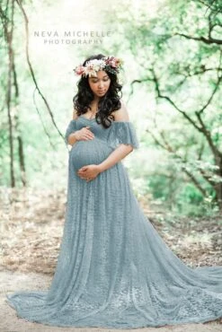 Beautiful Maternity Dresses For Photo Shoot Pregnant Dress Lace Maxi Gown -Baby Products Store beautiful maternity dresses for photo shoot pregnant dress lace maxi gown light blue s proactive baby 40101121327346