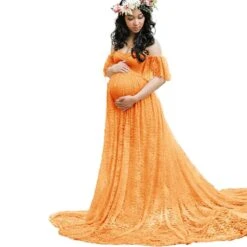 Beautiful Maternity Dresses For Photo Shoot Pregnant Dress Lace Maxi Gown
