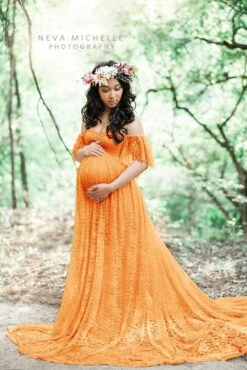 Beautiful Maternity Dresses For Photo Shoot Pregnant Dress Lace Maxi Gown -Baby Products Store beautiful maternity dresses for photo shoot pregnant dress lace maxi gown yellow s proactive baby 40101120803058