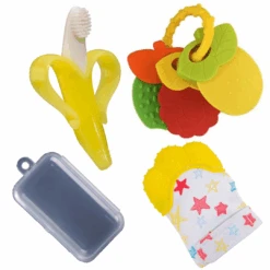 Baby Banana Teether & Toothbrush Toys | Safe & Ergonomic Baby Teether -Baby Products Store bubbatooth teether toothbrush toys baby teether proactive baby baby banana teether i gentle teether for babies i best teether babies 29755751104665