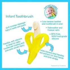 Baby Banana Teether & Toothbrush Toys | Safe & Ergonomic Baby Teether -Baby Products Store bubbatooth teether toothbrush toys baby teether proactive baby baby banana teether i gentle teether for babies i best teether babies 31571133726873