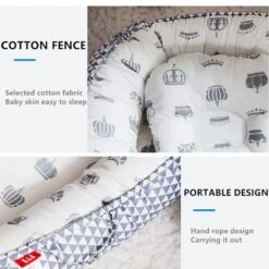 ComfyBaby Baby Nest Bed Incline Baby Lounger -Baby Products Store comfybaby baby nest bed incline baby lounger cribs toddler beds proactive baby proactivebaby cozy portable baby nest bed i best baby lounger nest 37207309680882