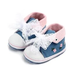 ComfyBaby Cute Baby Girl Shoes With Floral Embroidery -Baby Products Store comfybaby cute baby girl shoes with floral embroidery model 2 navy 0 6 months proactive baby 38028541460722