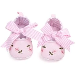 ComfyBaby Cute Baby Girl Shoes With Pretty Floral Embroidery -Baby Products Store comfybaby cute baby girl shoes with pretty floral embroidery model 3 pink 0 6 months proactive baby 38385919688946