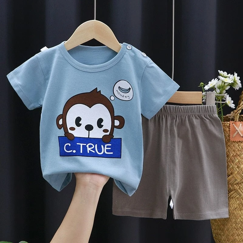 CoolPrint Stylish Summer Baby Boy T-Shirt & Pant Combo 8 CoolPrint Stylish Summer Baby Boy T-Shirt & Pant Combo - Image 8