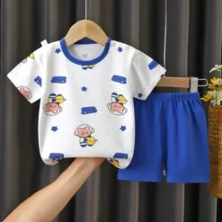CoolPrint Summer Baby Clothes 2 Pcs T-Shirt & Pant With Quirky Prints -Baby Products Store coolprint summer baby clothes 2 pcs t shirt pant with quirky prints astronaut 2t proactive baby 40159948865778
