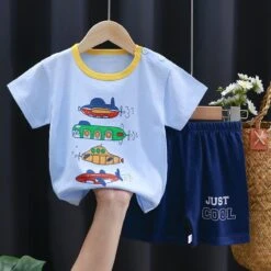 CoolPrint Summer Baby Clothes 2 Pcs T-Shirt & Pant With Quirky Prints -Baby Products Store coolprint summer baby clothes 2 pcs t shirt pant with quirky prints cute print 2t proactive baby 40159948701938