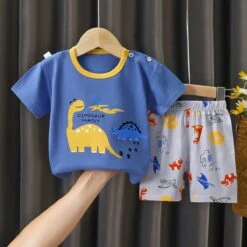 CoolPrint Summer Baby Clothes 2 Pcs T-Shirt & Pant With Quirky Prints -Baby Products Store coolprint summer baby clothes 2 pcs t shirt pant with quirky prints dinosaur love 2t proactive baby 40159949193458