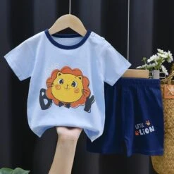 CoolPrint Summer Baby Clothes 2 Pcs T-Shirt & Pant With Quirky Prints -Baby Products Store coolprint summer baby clothes 2 pcs t shirt pant with quirky prints lion 2t proactive baby 40159948505330