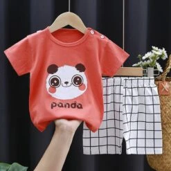 CoolPrint Summer Baby Clothes 2 Pcs T-Shirt & Pant With Quirky Prints -Baby Products Store coolprint summer baby clothes 2 pcs t shirt pant with quirky prints panda love 2t proactive baby 40159949127922