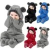 Cuddle Club Newborn/Infant Winter Warm Long Sleeve Zipper Jumpsuit